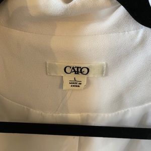 White Cato blazer, worn once. Size Large.